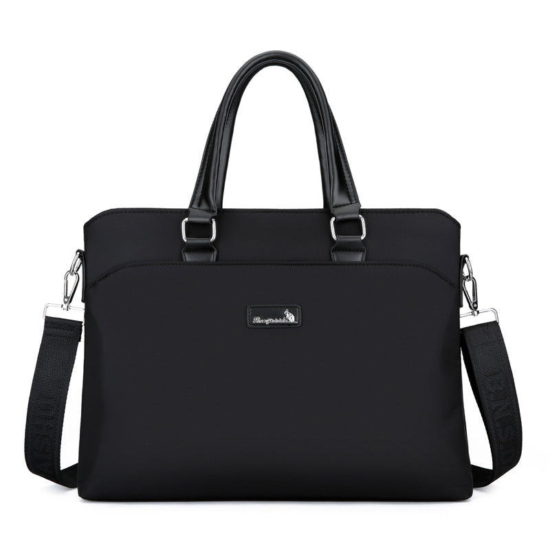 New Men's Business Meeting Bag Waterproof Oxford Cloth Bag Portable Office Bag File Bag Large Capacity Briefcase