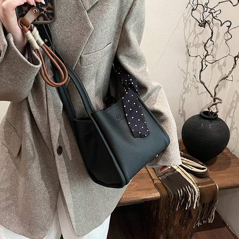 super popular retroeasiest for match bucket bag for women 2025new arrivalsatchel shoulder bag casualcasual cross-body vegetable basket