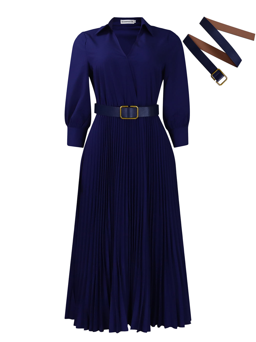 D3285  cross-border e-commerce women's fashion:  autumn new arrival - stylish, elegant, solid color plus size dress