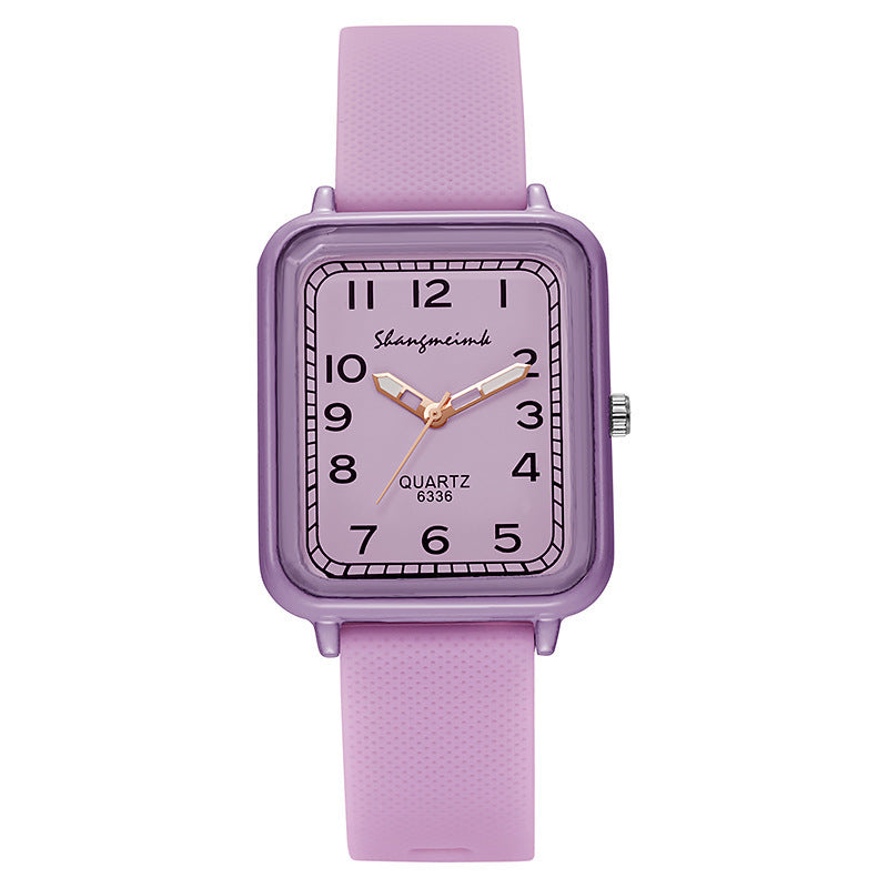 Inspopular square case women's watch wholesale tape digital quartz watch stylishfashion student watch women's watch