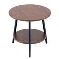 Manufacturer wholesale small round table double layer small coffee table double layer iron table scandinavian style accessible luxurycasualins bedside table