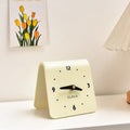Ins cream style clock ornaments living room bedroom clock desktop decorations for home bedside silent desktop