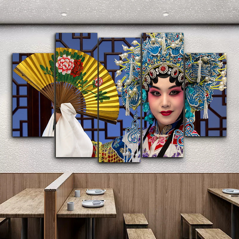 Hotel wall decoration paintings Peking Opera Opera Hua Dan characters hanging paintings Food and beverage restaurants Hot pot restaurants Box wall paintings