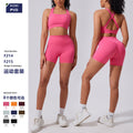 European and american summer cloud-like yoga set - tight-fitting, butt-lifting fitness outfit, two-piece gym running sportswear for women