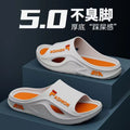 New men's slippers - summer outdoor wear, trendy sports style, anti-slip, home bathroom soft sole, wholesale men's sandals and slippers