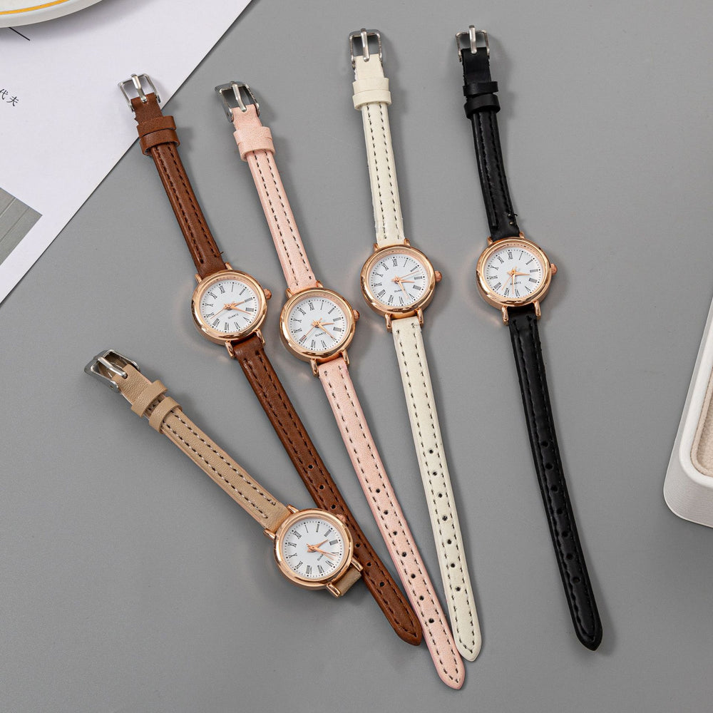 cross-border nicheaccessible luxuryelegant women's quartz watch student exam fashion niche round watch
