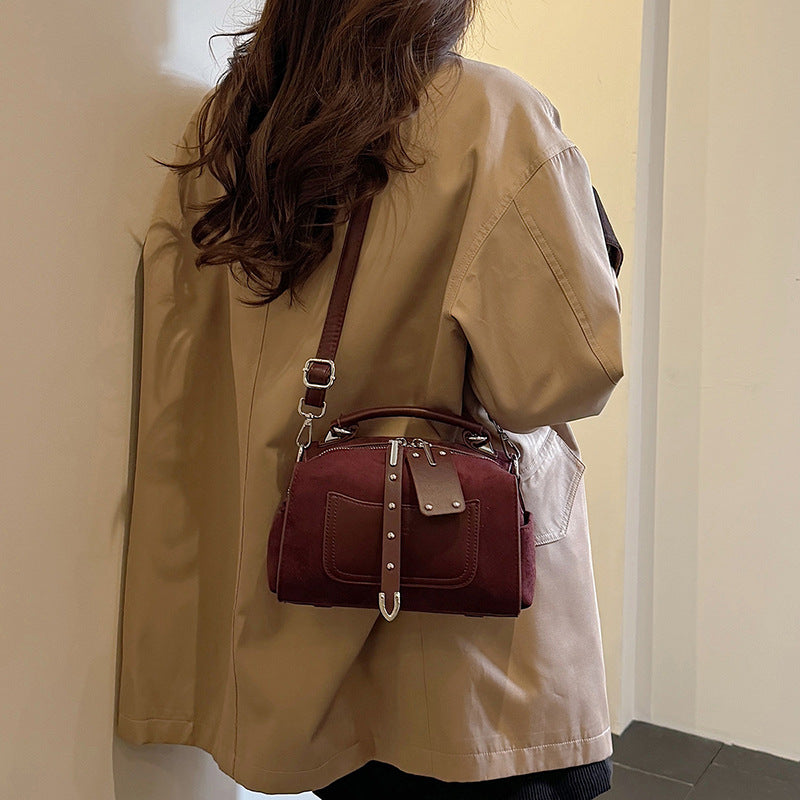 Autumn winterfall and winternew arrival boston pillow bag fashion stitching easiest for matchniche style shoulder bag big bag