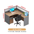 L-shaped desk with storage - single seater