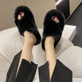 Insclassy furry slippers 2024new arrival women's outwear autumn winternetizenk-stylefashion home cross shoes