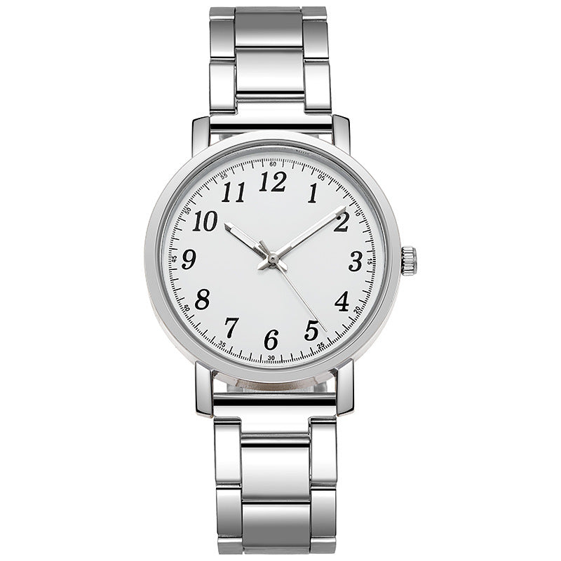 Factory direct women's stainless steel band men's watch women's watch quartz watch men's couple watches gift set business watches