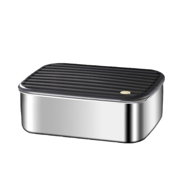 304 stainless steel food storage container, food-grade lunch box with lid, airtight sealing box, refrigerator fruit and food dividing freezer box
