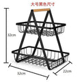 Here are a few options, depending on the specific nuance you want to convey:  **option 1 (most common & versatile):**  double-layer desktop organizer basket - home storage for snacks, fruits, and vegetables  **option 2 (more descriptive):**  two-tier desk