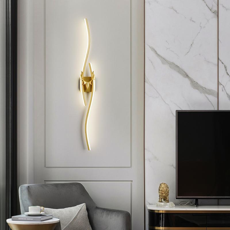 Creative bench light luxury wall lamp living room tv background wall popular led about stylish staircase bedroom bedside lamp