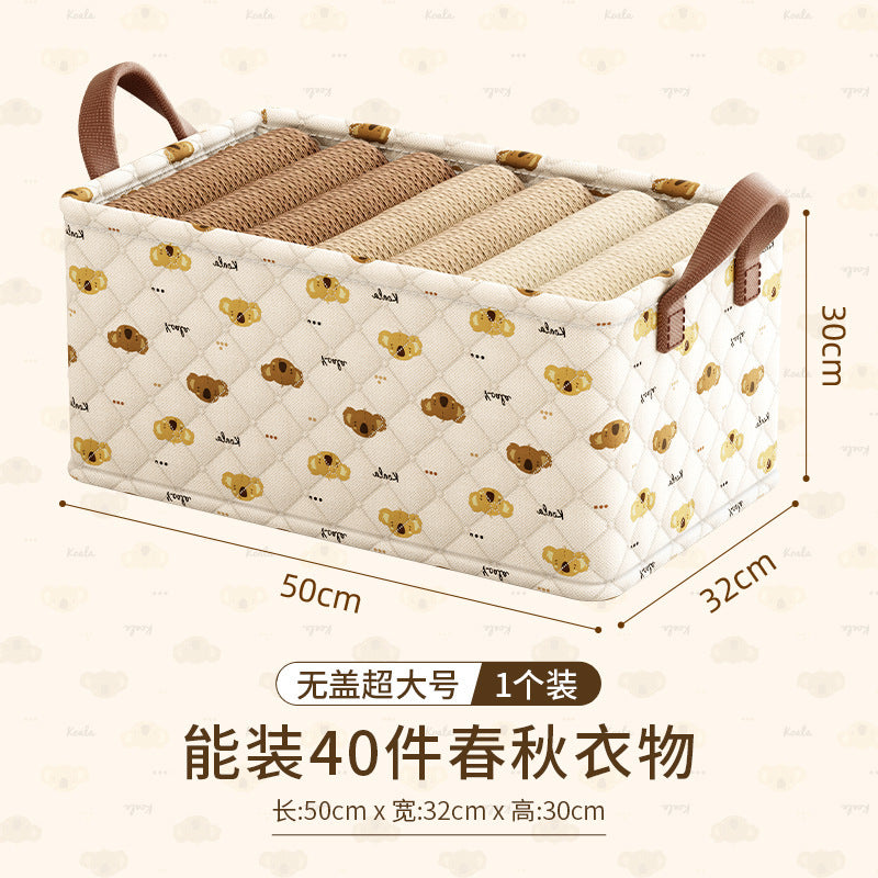 Cartoon Koala Storage Box Clothing Household Storage Basket Wardrobe Dormitory Storage Box Fabric Clothes Drawer Storage Box