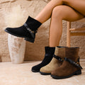 plus sizefall and winternew arrival round toe thick heel slimming look british style women's easiest for match soft bottom buckle casualboots