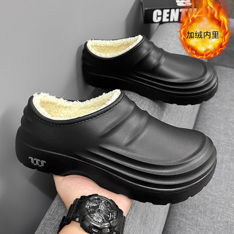 Summer 2025  new large size casual simple chef shoes work shoes men's rain shoes manufacturers send one piece