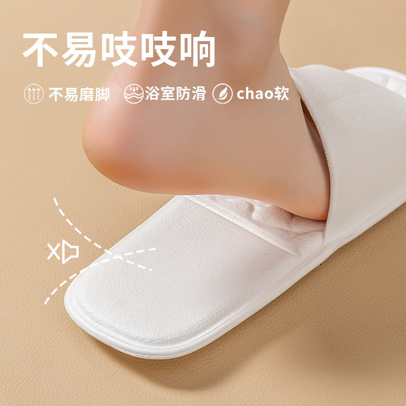 Foldable travel slippers for men and women, portable hotel business trip travel indoor non-slip disposable couple slippers