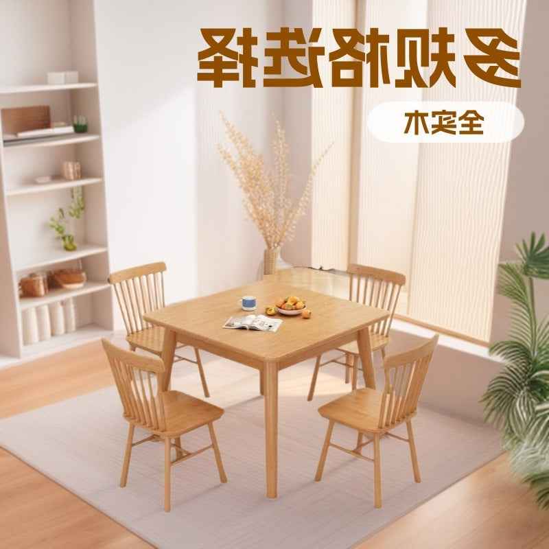 Nordic all solid wood dining table square square table chair eight immortals table dining table dining chair combination dining table and chair home table