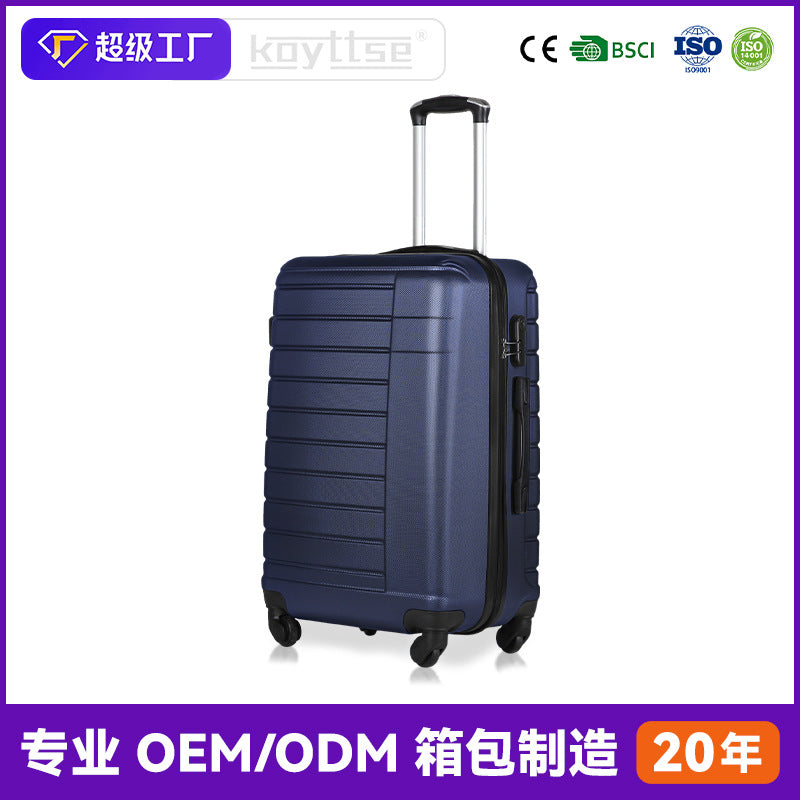 Foreign trade new tie rod suitcase three-piece set thickened wear-resistant and anti-drop ABS boarding case universal wheel password box