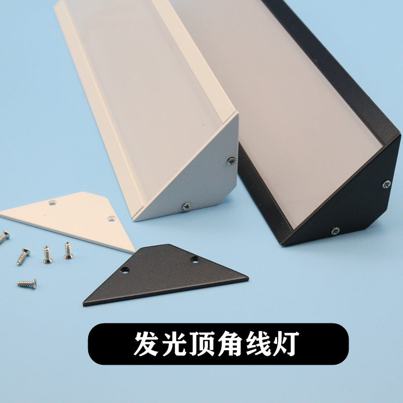 Luminous top corner line light, plaster line light with ceiling-free living room ceiling LED lighting, luminous corner line light