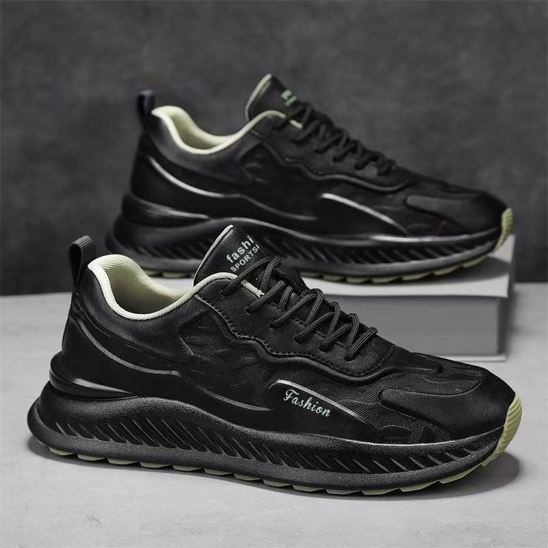 Men's spring 2025 new collection: chunky sole, height increasing, versatile casual sneakers, athletic running shoes, trendy breathable dad shoes for men