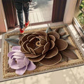 3d rose diatomite mat - absorbent, quick-drying, non-slip floor mat for bathroom, toilet, entrance, and doorways