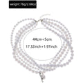 Pearl stacking necklace wholesale european and american cross-border jewelry multi-layer retro irregular water drop pendant beaded neck jewelry for women
