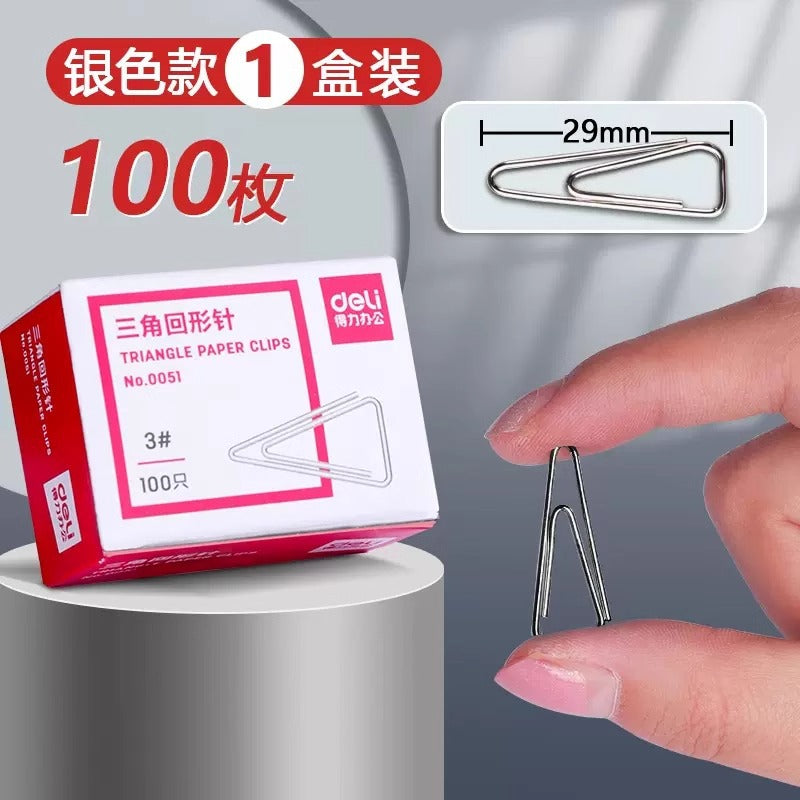 Deli 0018 Paper clip Silver metal paper clip Steel core Paper clip manufacturers wholesale office supplies