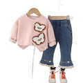 Baby girl's fall/winter clothing  new style: casual sweatshirt two-piece set for little girls - direct wholesale supply