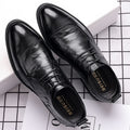 Men's leather dress shoes - business, formal, casual - live stream, cross-border, korean style, british style, soft sole, breathable, youth, groom, wedding shoes