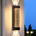 Outdoor waterproof crystal wall light - minimalist modern style for villa courtyards, up and down lighting, outdoor balcony and fence wall sconce