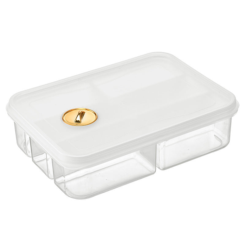 Food-grade divided crisper box, food preparation, vegetables, frozen, lidded packaging box, for home refrigerator special storage box