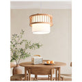 Nordic solid wood pendant light - restaurant, dining, hotel private room, noodle shop hanging lamp - japanese style master bedroom lighting fixture