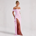 fashionexport women's clothing  spring sexy one shoulder elegant elegance party dress slit dress