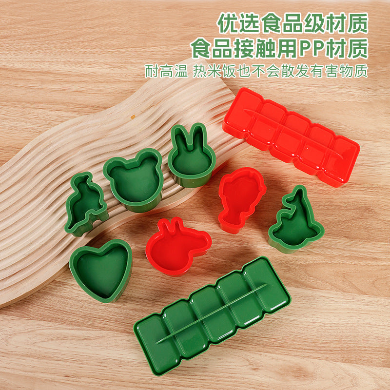 diy creative sushi rice ball molds - kids' rice molds, cartoon-shaped kitchen baking, home use bento molds