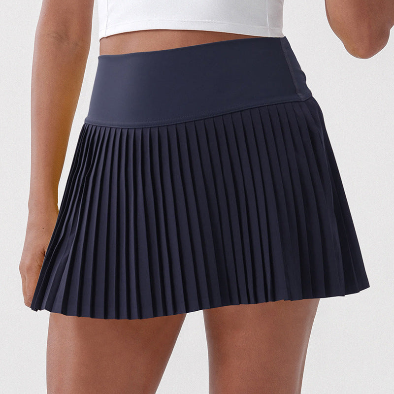 European pleated skirt yoga high waistfashion tape tennis uniform suit breathable badminton golf short skirt for women