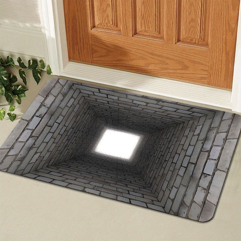 visual trap floor mat flannelfor home bathroom toilet absorbent non-slip mat entrance door mat