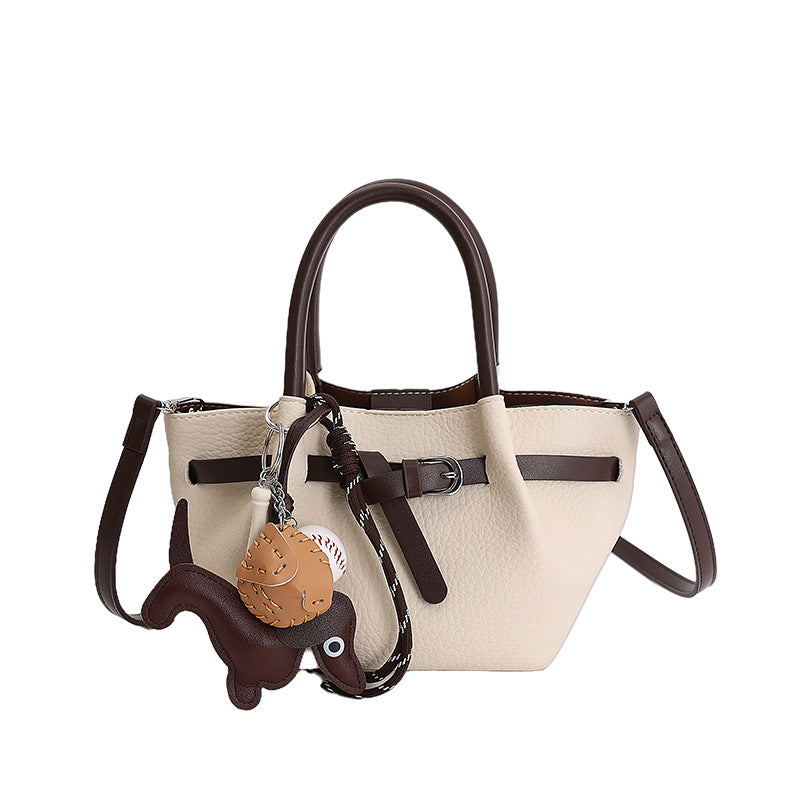 Large capacity retro texture satchel bag women's easiest for matchwork clothing shoulder bag large capacity work easiest for matchcrossbody bag