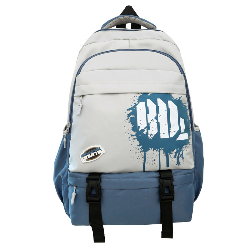 School bag girls trend junior high school high school students large capacity backpack tooling style college students computer travel backpack men