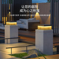 Solar powered pillar lights for courtyards, gateways, and outdoor walls - waterproof post lights for villa entrances
