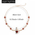 European and american cross-border one arrow through the heart love dagger necklace combination elegant accessible luxury elegant flower clavicle chain for women wholesale