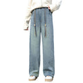 Girlloose pantsjeansspring & fallnew arrivalstraight-leg pantskids pants middle girl big childpantsloose