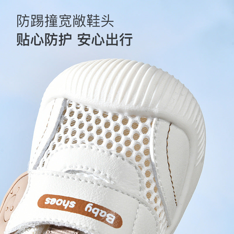 Baby sandals for boys, summer first walker shoes, 0-1-2 years old infant anti-slip soft sole mesh shoes for babies and toddlers, baby girl shoes