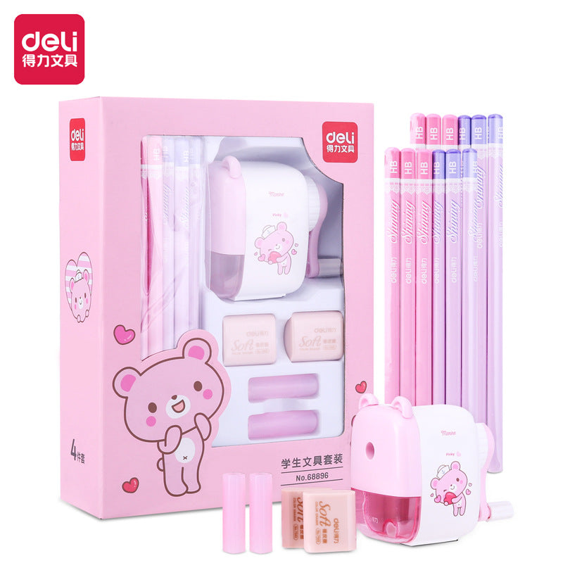 Deli 68896 Stationery Gift Box School Gift Pack Primary School Children's Day Birthday Gift Stationery Set Wholesale