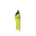 European and american cross-border women's fashion:  autumn new arrival - solid color v-neck batwing sleeve elegant long slit dress