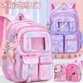 Internal and external single primary school student schoolbag spine protection 1-6 grade college student refrigerator door backpack breathable back pad to reduce load and breathable
