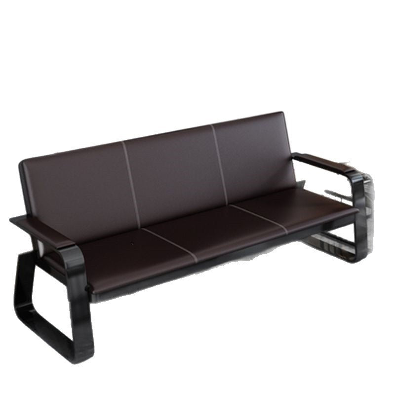 Office sofa and coffee table set - modern minimalist reception sofa for business meetings - 3-seater office sofa