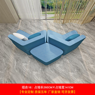 Sectional sofa minimalist creative irregular stool kindergarten office mall rest area negotiation reception table and chair sofa