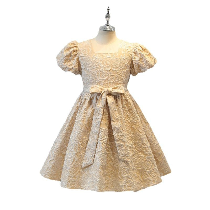 French court style girls' new cute dress birthday first birthday princess dress flower girl tutu dress in stock