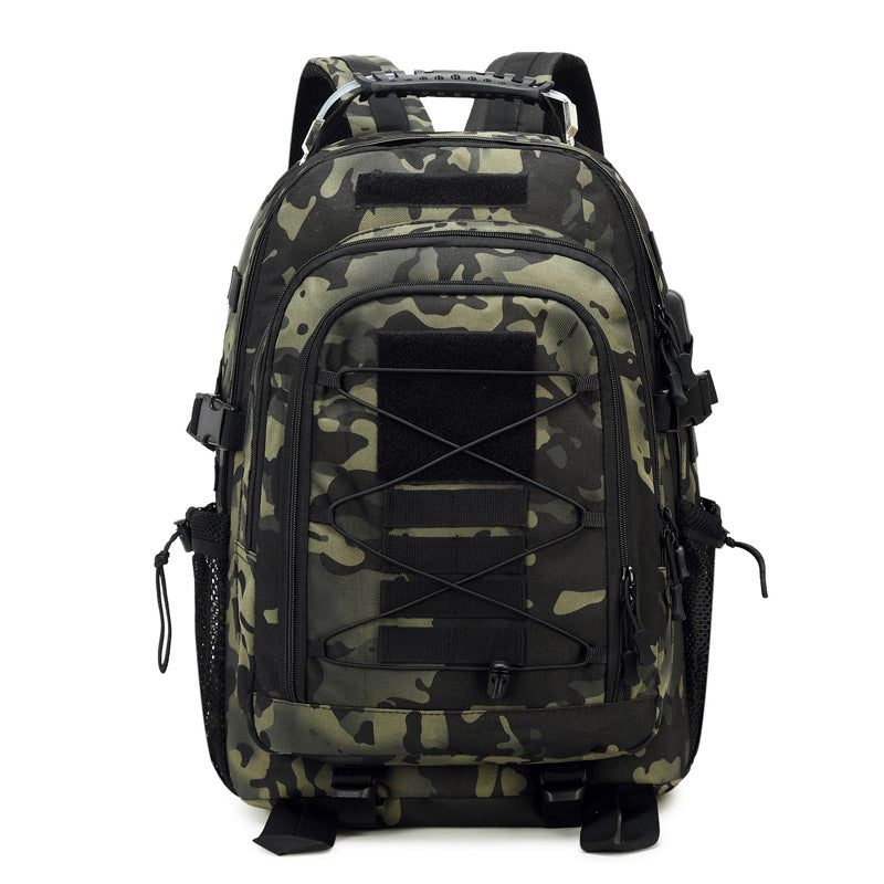 Outdoor sports mountaineering bag large capacity Oxford cloth camouflage tactical backpack men's large capacity multi-compartment backpack